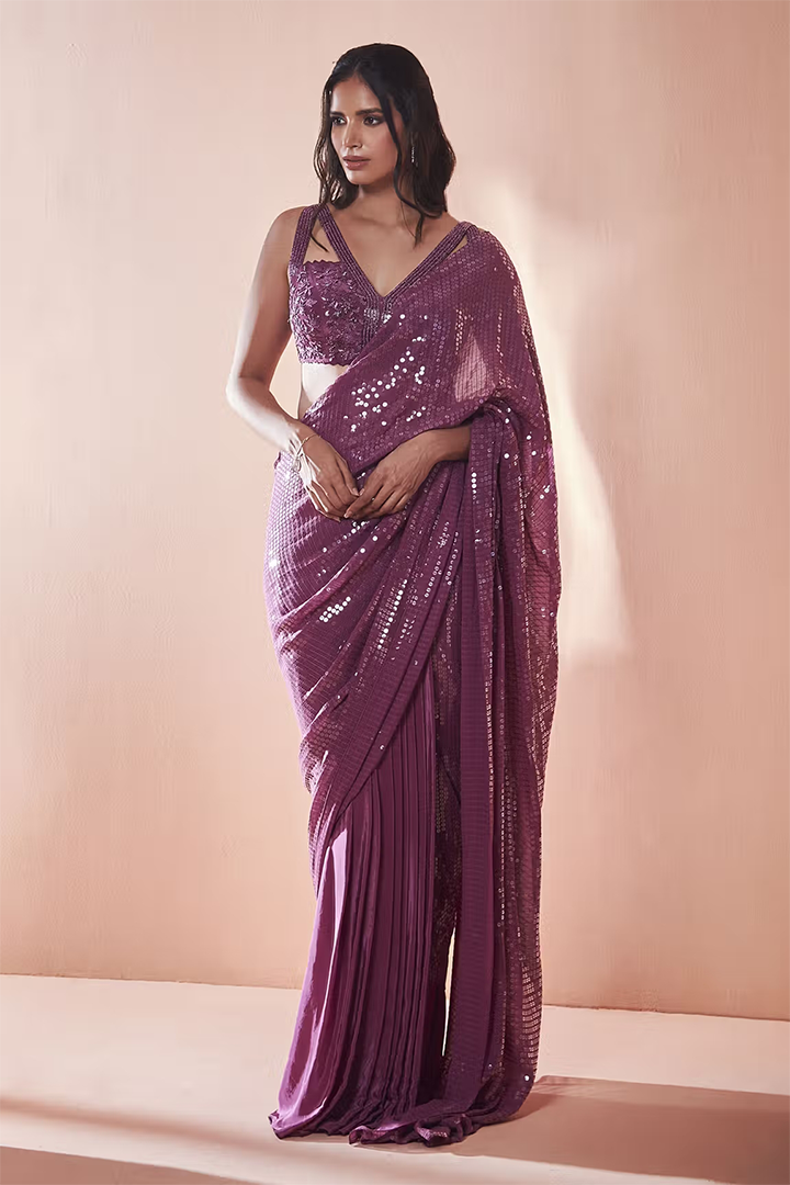 AD01 NK/SS010 Shimmer Plum Cocktail Drape