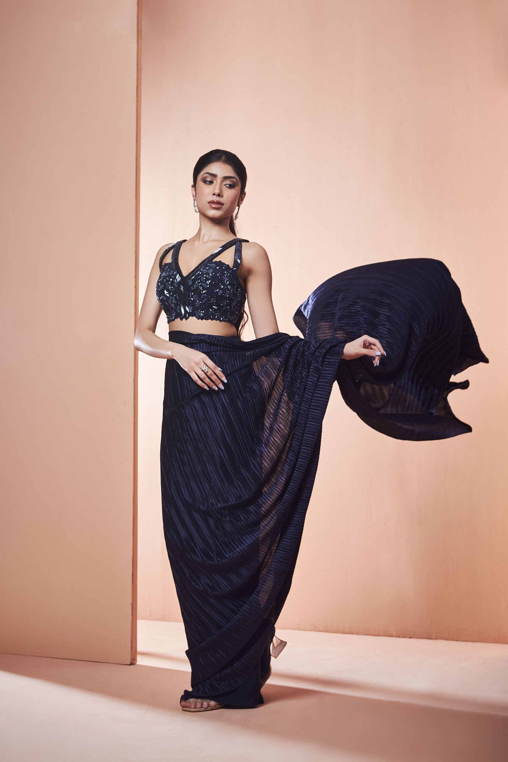 AD02 NK/SS012 Midnight Blue Cocktail Drape