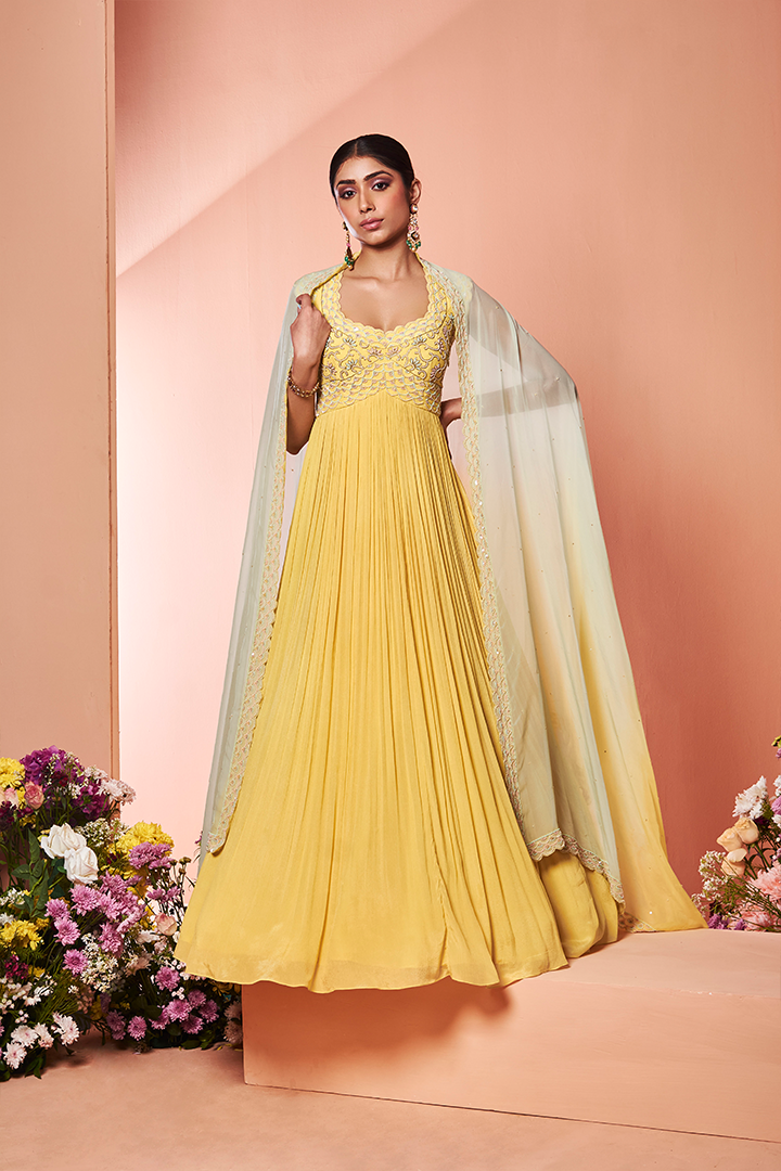 AC04 NK/SS015 Daisy Yellow Pleated
