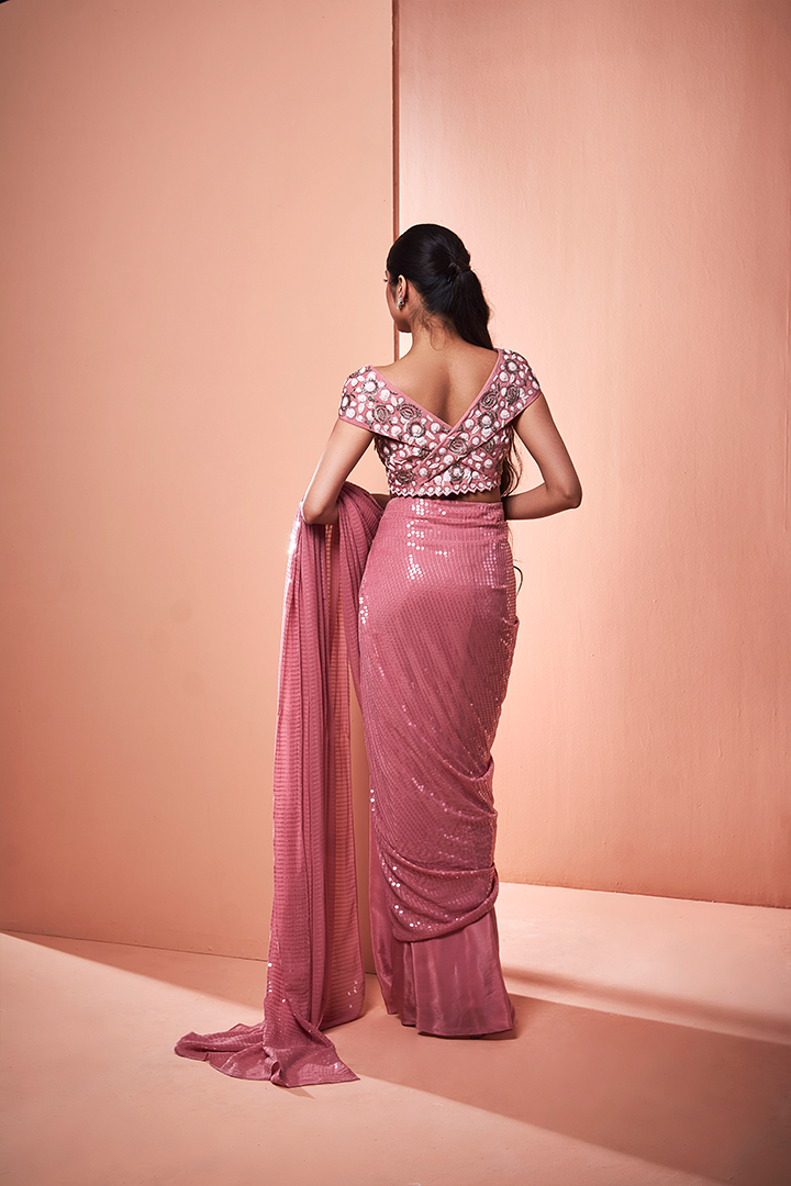 AC09 NK/SS011 Shimmer Pink Cocktail Drape