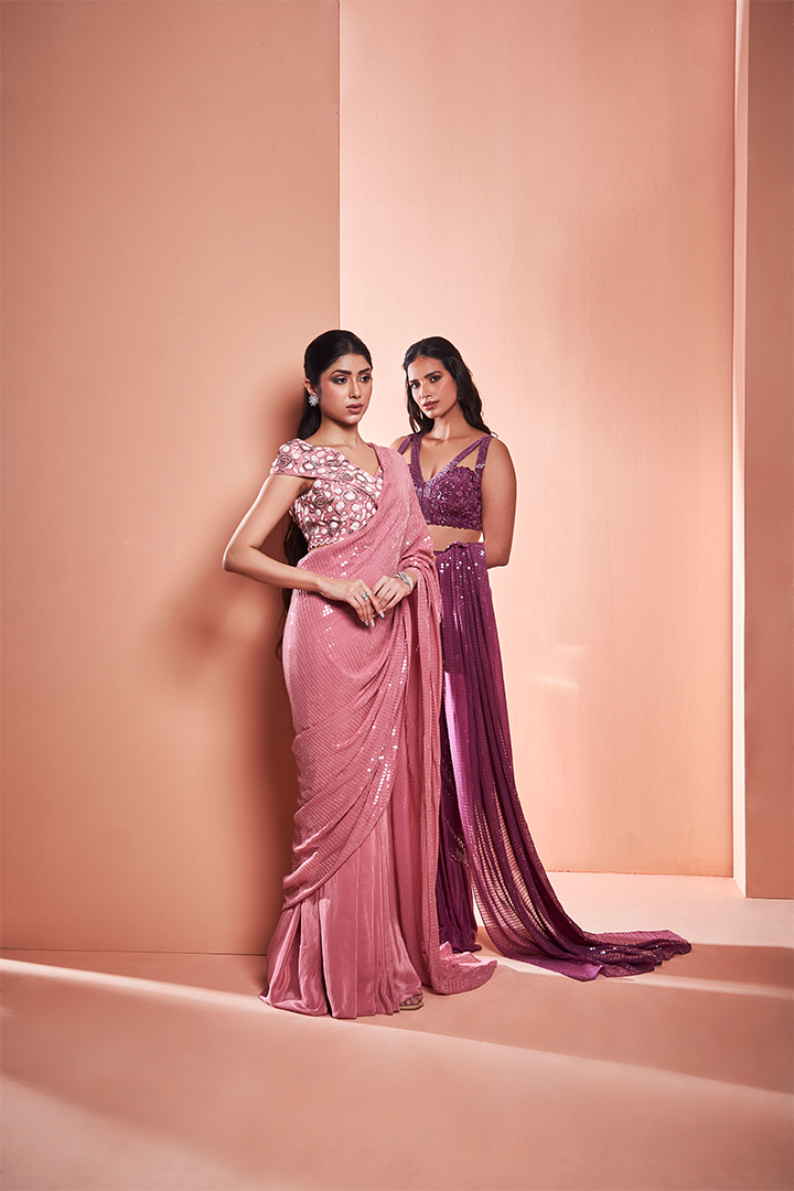 AD01 NK/SS010 Shimmer Plum Cocktail Drape