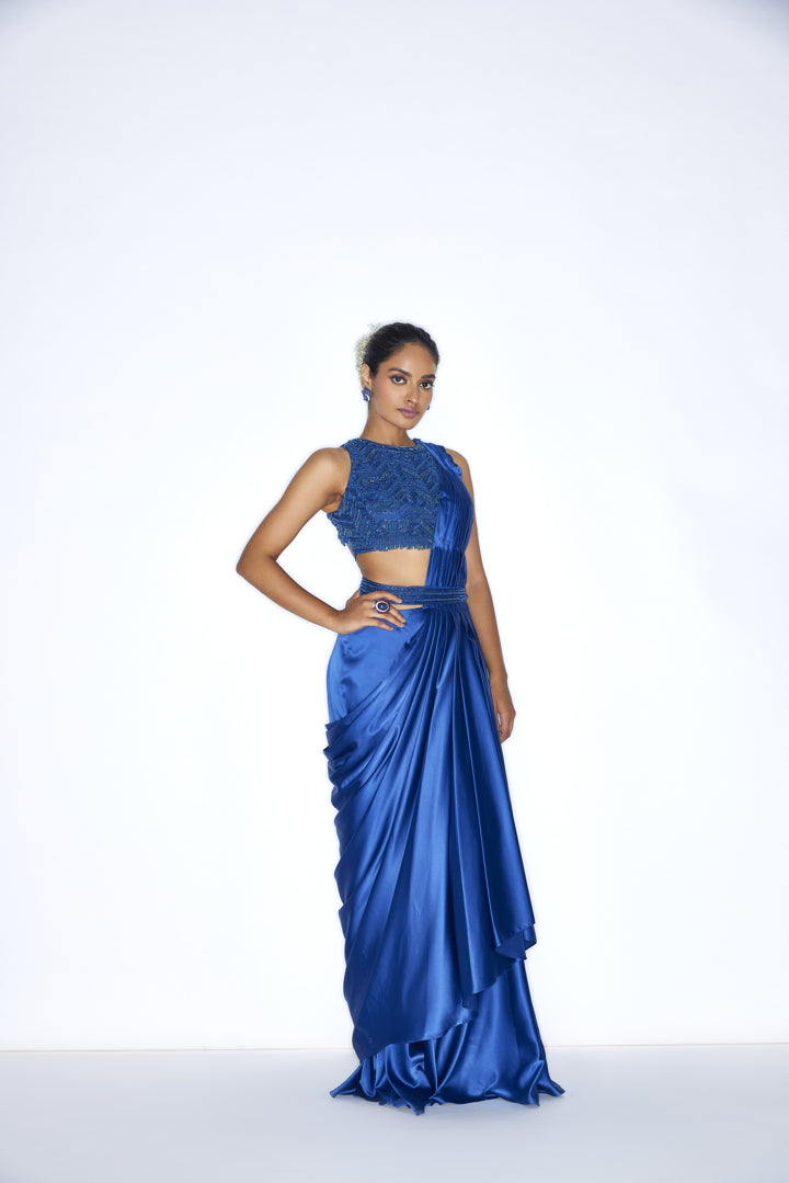 Lamour Gown Electric Blue by HSH For Hire | High St. Hire