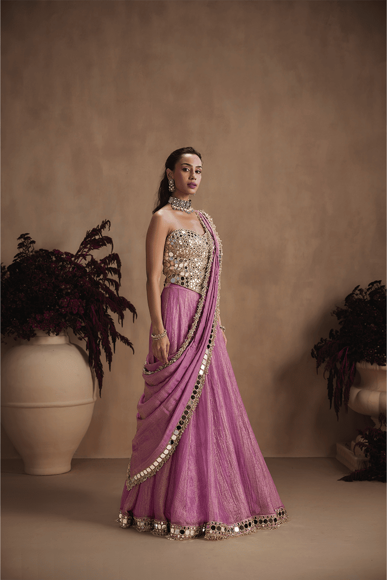 Imperial Violet Lehenga Set