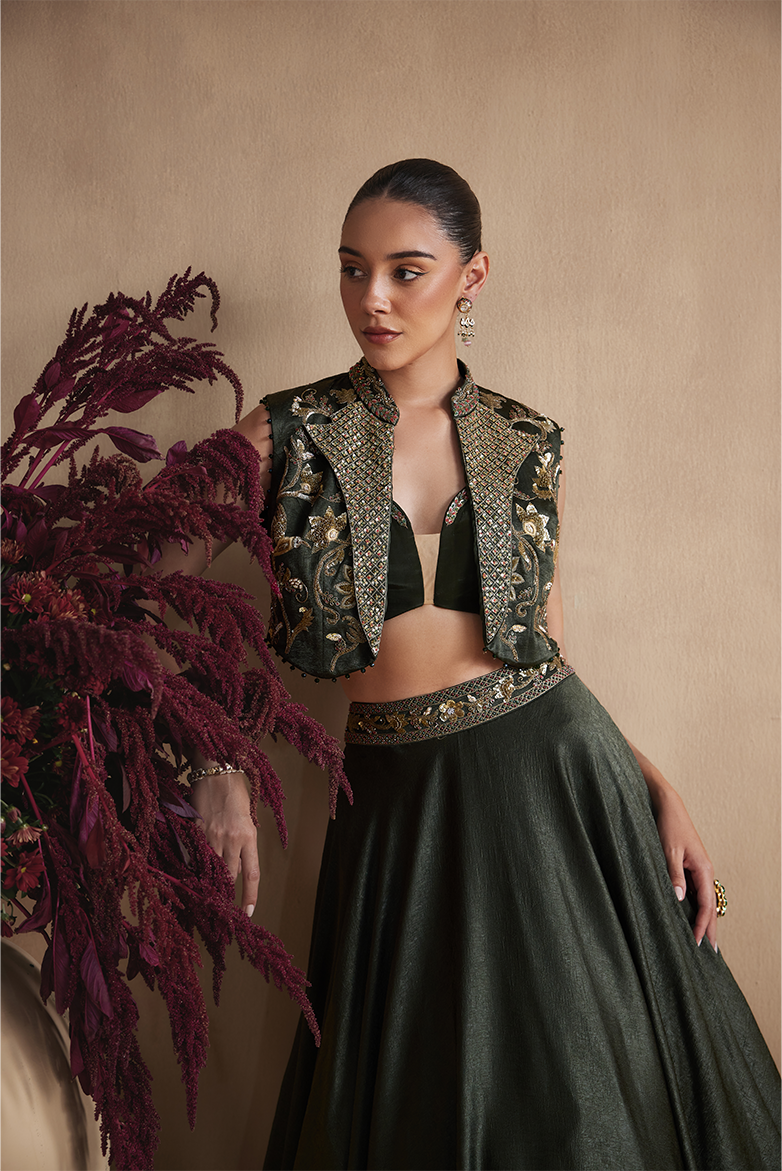Emerald Regal Lehenga Set