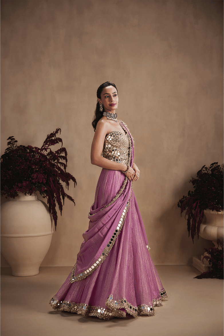 Imperial Violet Lehenga Set