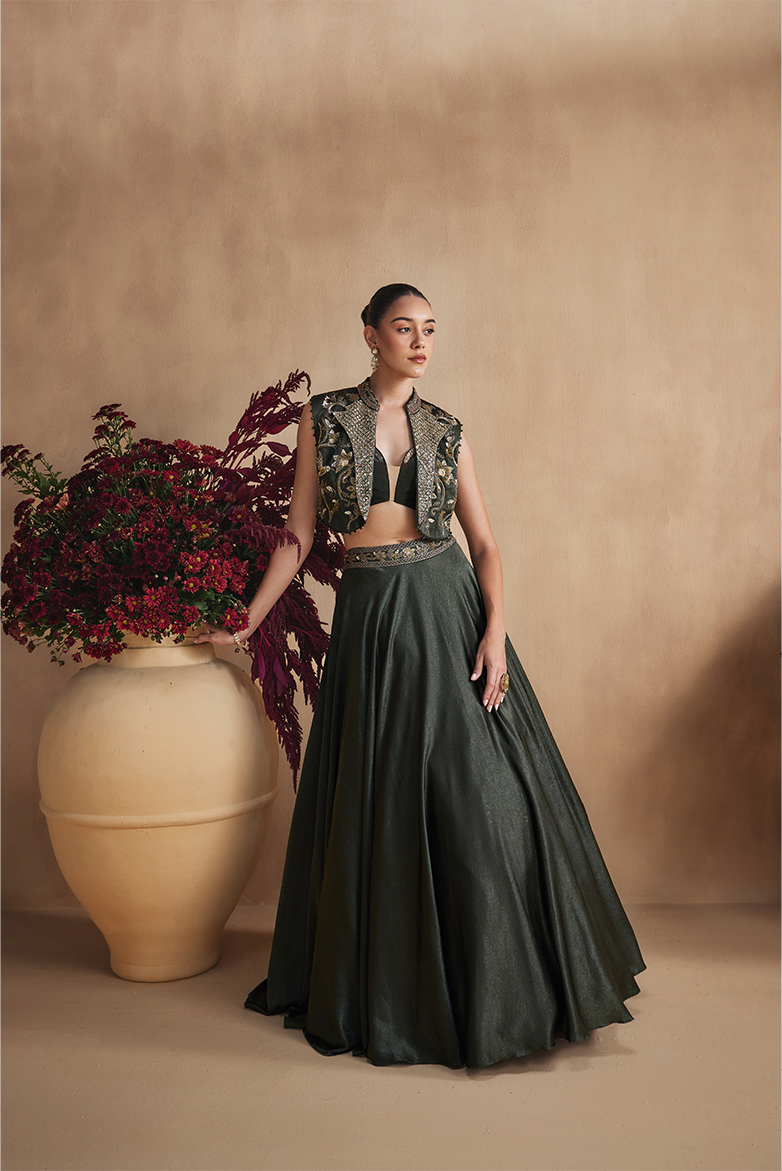Emerald Regal Lehenga Set