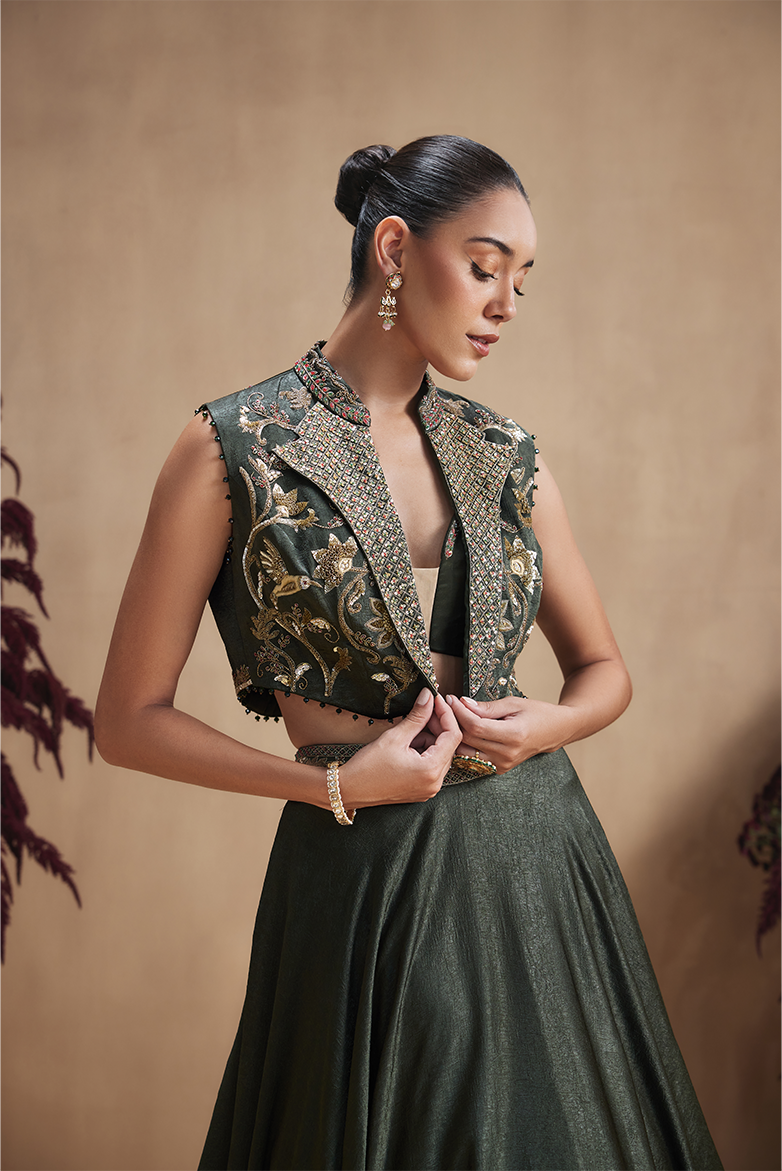 Emerald Regal Lehenga Set