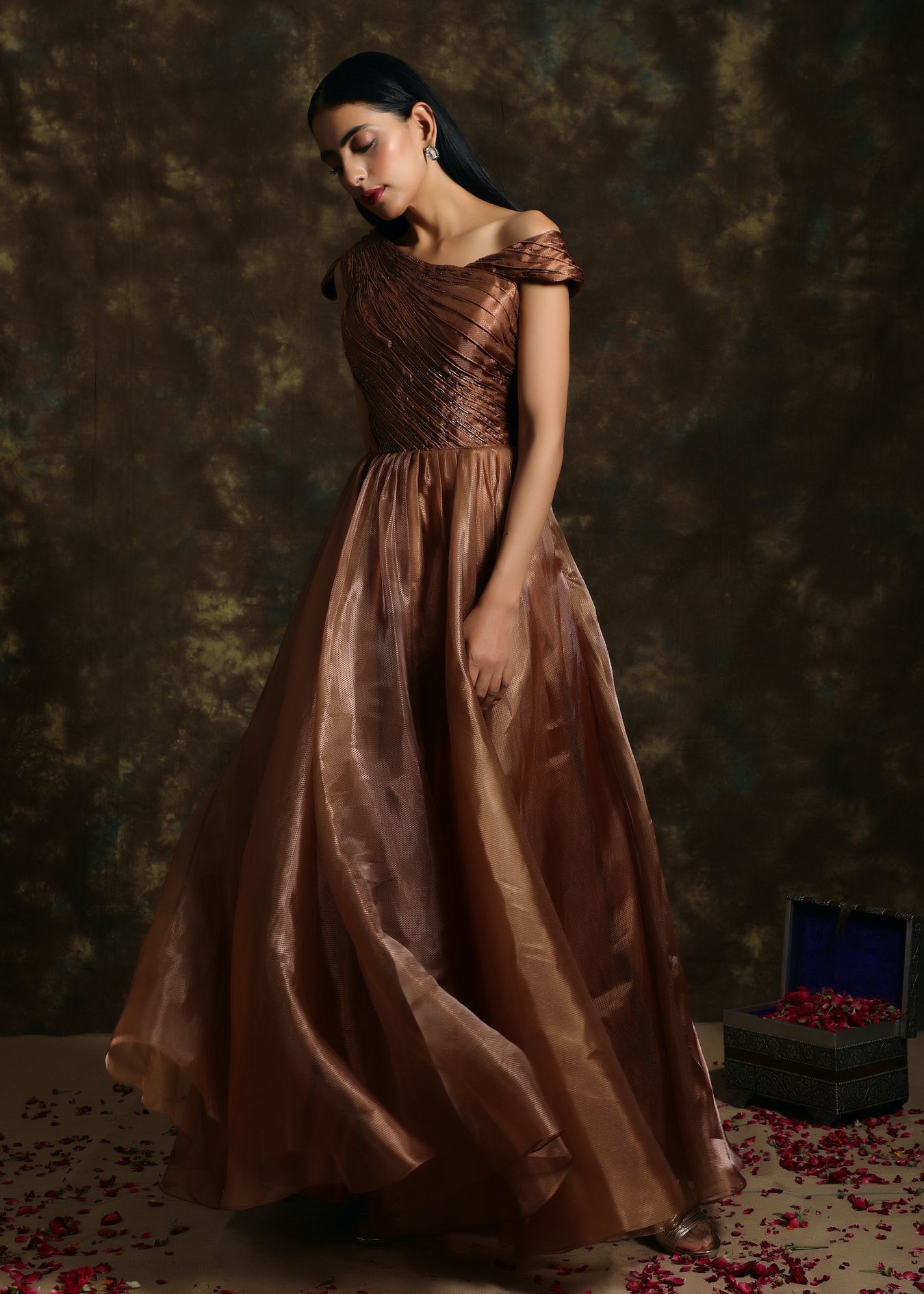 C016 Flayered Gown