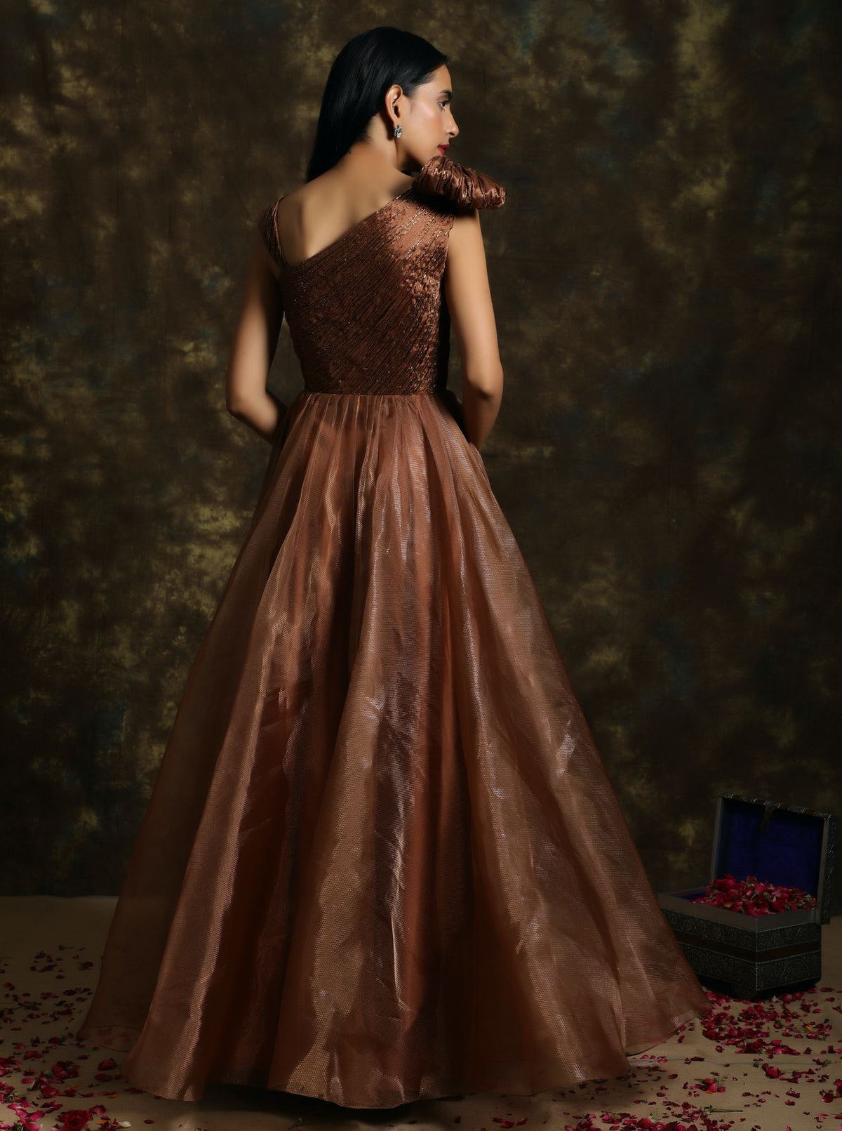 C016 Flayered Gown