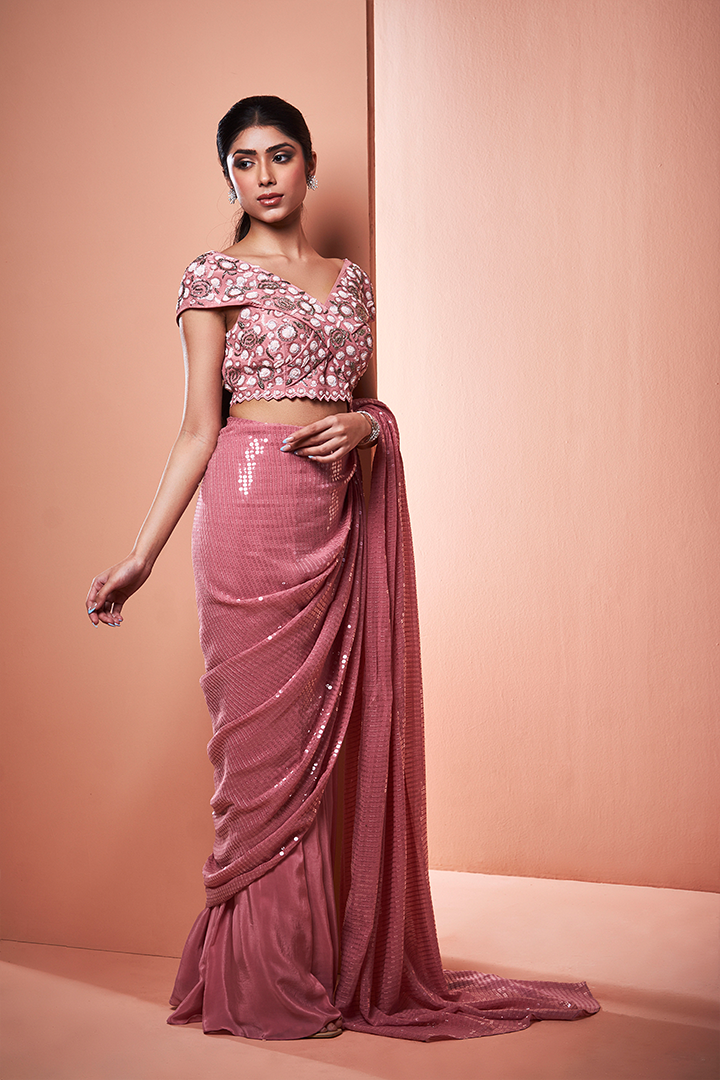 AC09 NK/SS011 Shimmer Pink Cocktail Drape